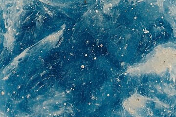 Fototapeta premium Detailed image reveals a mesmerizing abstract view of blue frozen water