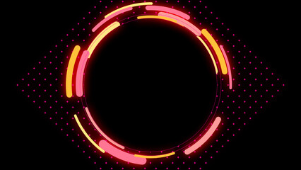 カラフルな線と円形の背景イラスト