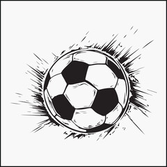 soccer ball in motion silhouette