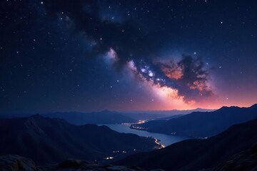 Vast, inky black expanse dotted with bright stars , texture, sparkle, glitter