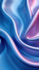 Obraz premium Fluid, shimmering blue silk; abstract luxury backdrop , ocean, fold, premium