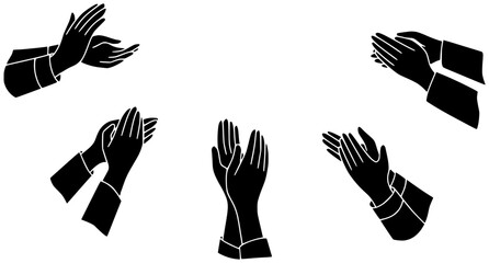 appreciation illustration business silhouette achievement logo happy icon positive outline success award corporate teamwork flat satisfaction office professional paper shape for vector graphic backgro