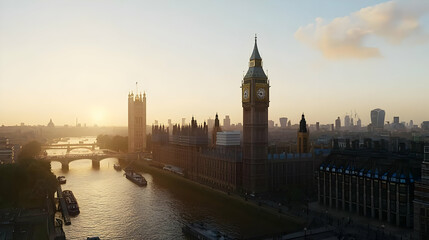 Obraz premium London City Skyline At Sunset