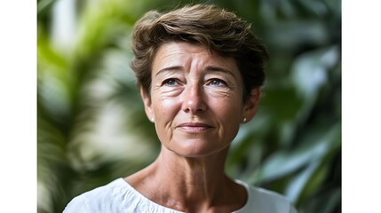 Mature woman portrait closeup