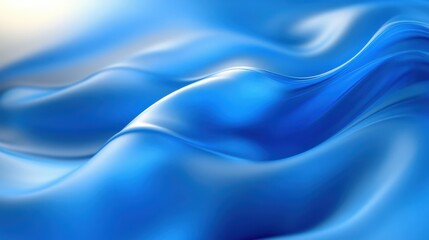 Abstract Liquid Blue Flowing Fabric