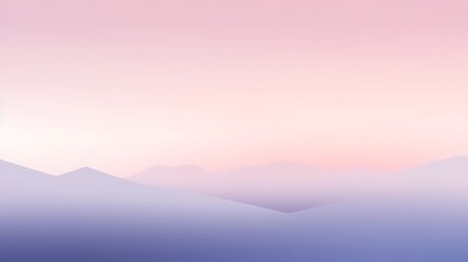 Soft Pastel Mountains Under a Pink Sky