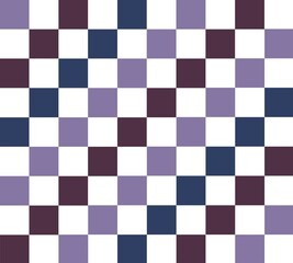 Fototapeta premium Geometric checkerboard pattern in shades of blue, purple, and burgundy