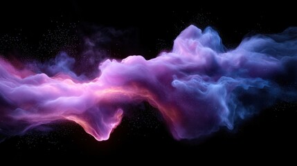 Colorful abstract clouds swirling in a dark space with a cosmic feel, evoking creativity