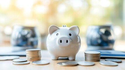 Piggy bank savings money financial security