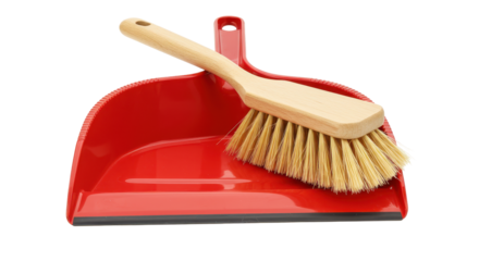 Isolated Dustpan and Brush