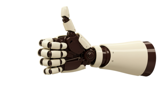 Isolated Robot Hand Thumbs Up - Powered by Adobe