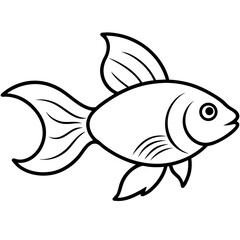 Obraz premium Goldfish Vector Illustration – High-Quality Digital Artwork for Design Projects