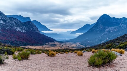 Majestic Mountain Valley Landscape  Breathtaking Scenery  High Resolution
