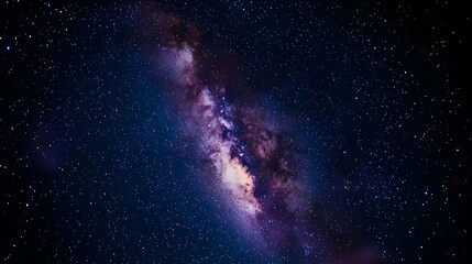 Fototapeta premium Milky Way Galaxy In Dark Night Sky