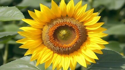 Vibrant Sunflower Closeup in Sunny Field