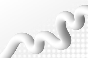 3D White Liquid On Black Background. Banner. Abstract Business Wallpaper. Vector Illustration