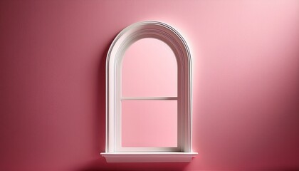 mirror on pink background