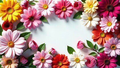 Fototapeta premium Intricate floral bouquets arranged in hexagons, vibrant, repeating