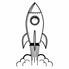 cartoon rocket vector illustration deign, Eps file 