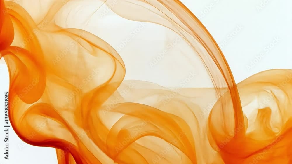 Poster orange swirls: an abstract, artistic display of flowing orange swirls, capturing movement and energy