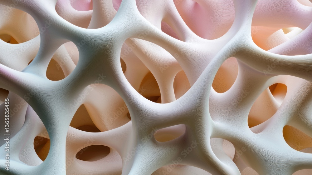 Poster abstract close-up of colorful organic structure showcasing intricate patterns and textures