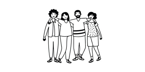 happy Friendship Day man and woman 