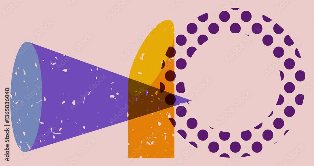 Poster colorful geometric shapes animation. object in trendy riso graph design. geometry elements abstract 