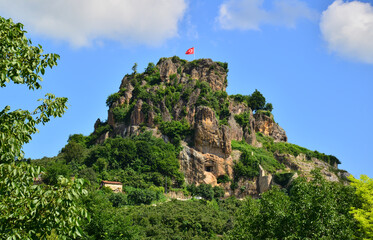 Obraz premium Unye Castle in Ordu, Turkey.