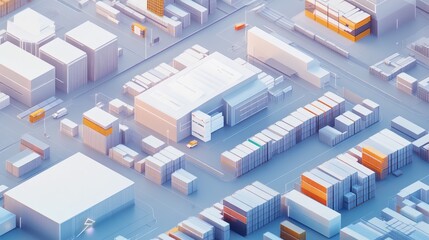 An AI powered supply chain forecasting tool, predicting product demand and optimizing inventory management across warehouses, Logistics tech style