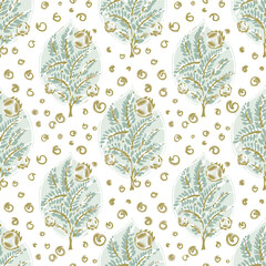 Fototapeta premium Big flower,Seamless watercolor floral pattern, Flowers patterns. Seamless floral backdrop, floral seamless pattern,