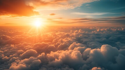 Sunrise Above Clouds.