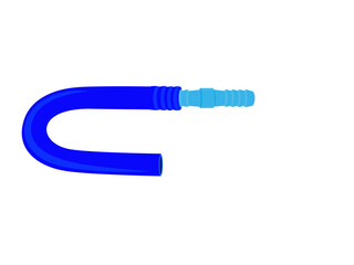 Plastic valve for shut off faucet on white background