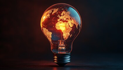 Global energy, bright future concept.