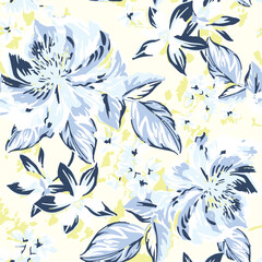 Big flower,Seamless watercolor floral pattern, Flowers patterns. Seamless floral backdrop, floral seamless pattern,