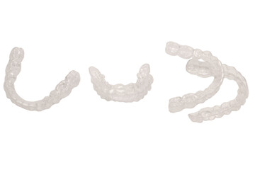 Transparent mouth guard isolated on a white.