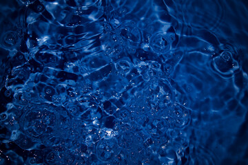 Water surface and blue waves.