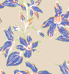 Big flower,Seamless watercolor floral pattern, Flowers patterns. Seamless floral backdrop, floral seamless pattern,