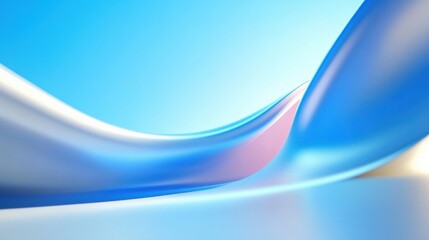 Obraz premium Abstract Blue and White Flowing Shapes
