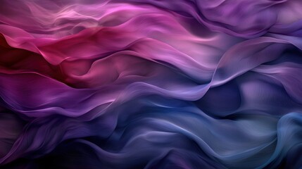 Fototapeta premium Abstract flowing fabric in vibrant colors creating a dynamic visual wave pattern