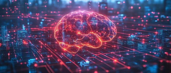 Digital brain, AI, neural network