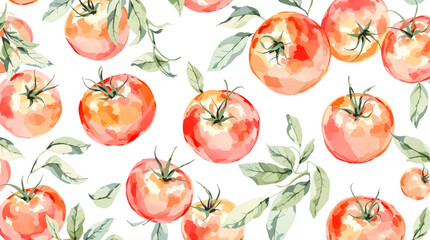 Seamless pattern with watercolor red beet drawing abstract illustration on white background	