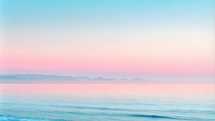 Fototapeta premium Serene sunrise over calm ocean coastal location scenic photography tranquil environment wide view nature's beauty