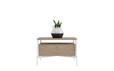 Modern living room furniture on transparent background