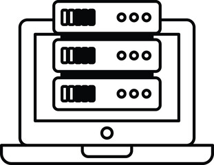 A black and white laptop with three hard drives on the screen