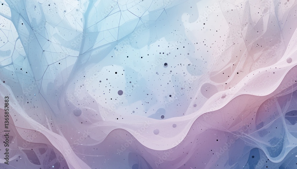 Poster ethereal abstract swirling patterns digital art soft color palette fluid environment minimalist view