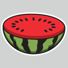 Sandia Watermelon Top View color background