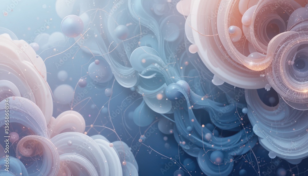 Poster abstract swirling patterns digital art colorful background fluid dynamics close-up view contemporary