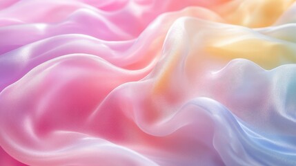 Fototapeta premium Soft Flowing Fabric in Pastel Colors for Elegant Background Design