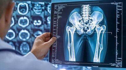 Doctor Reviewing Hip X-Ray