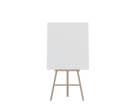 blank canvas on easel